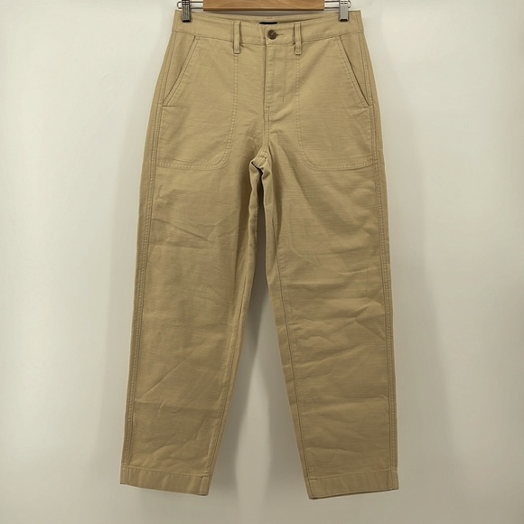 J. Crew Factory Cotton Camp Pant in Tan Size 2 NWT - Picture 5 of 12